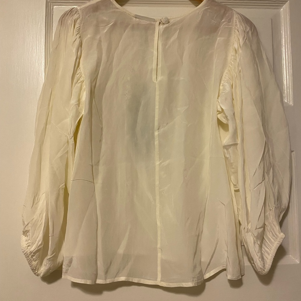 FARM Rio Women's Off White Lace Blouse Size M - Picture 9 of 12